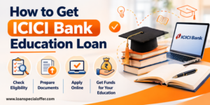 How to get ICICI Bank education loan step-by-step guide infographic