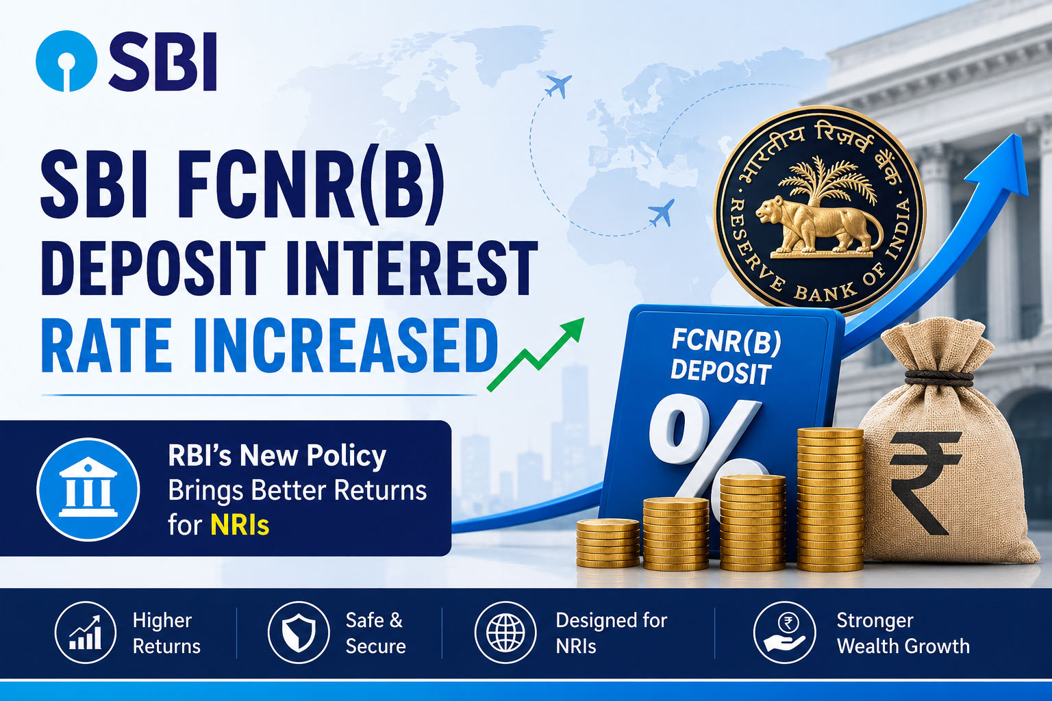 SBI FCNR(B) Deposit Interest Rate Increased